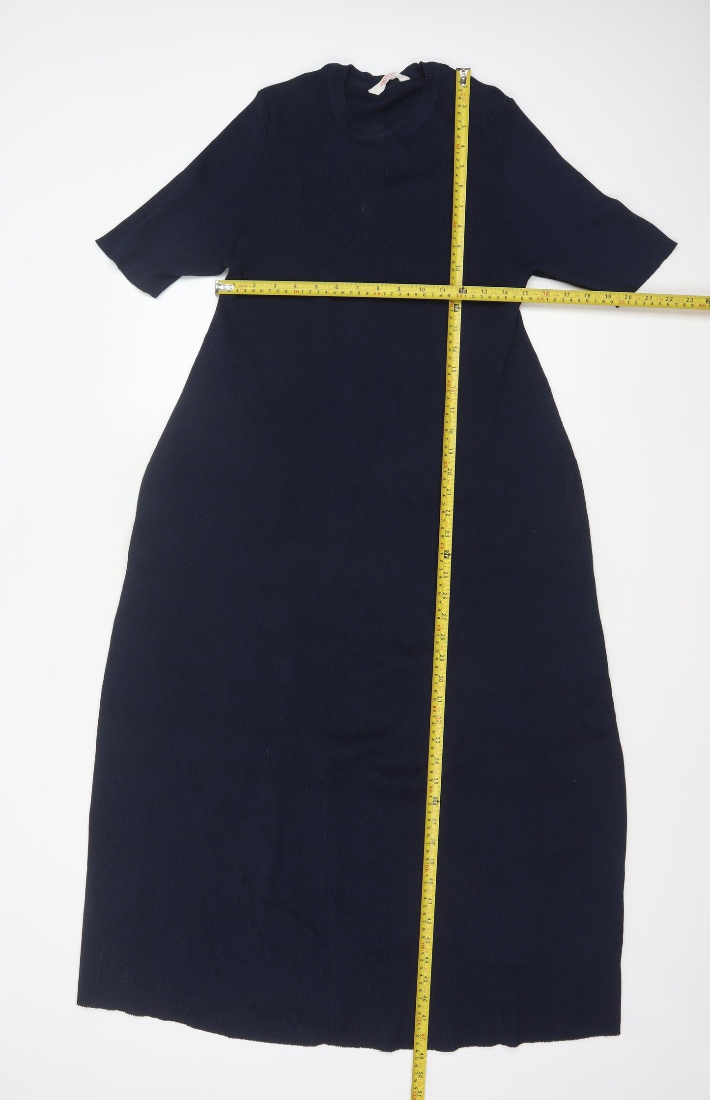 Anyday John Lewis Women Navy L Long Knit Jumper Dress High Neck