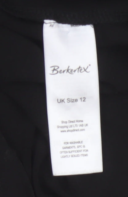 Berkertex Women Black UK 12 Maxi Evening Dress Sequin Cap Sleeve