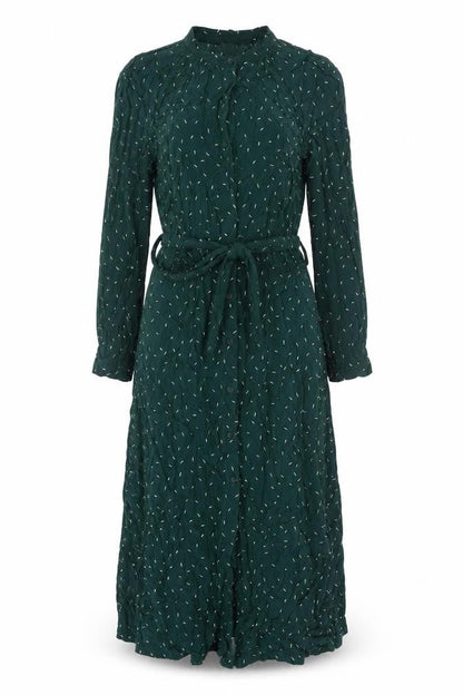 Whistles Women Green UK 6 Maxi Shirt Dress Belted Long Sleeve