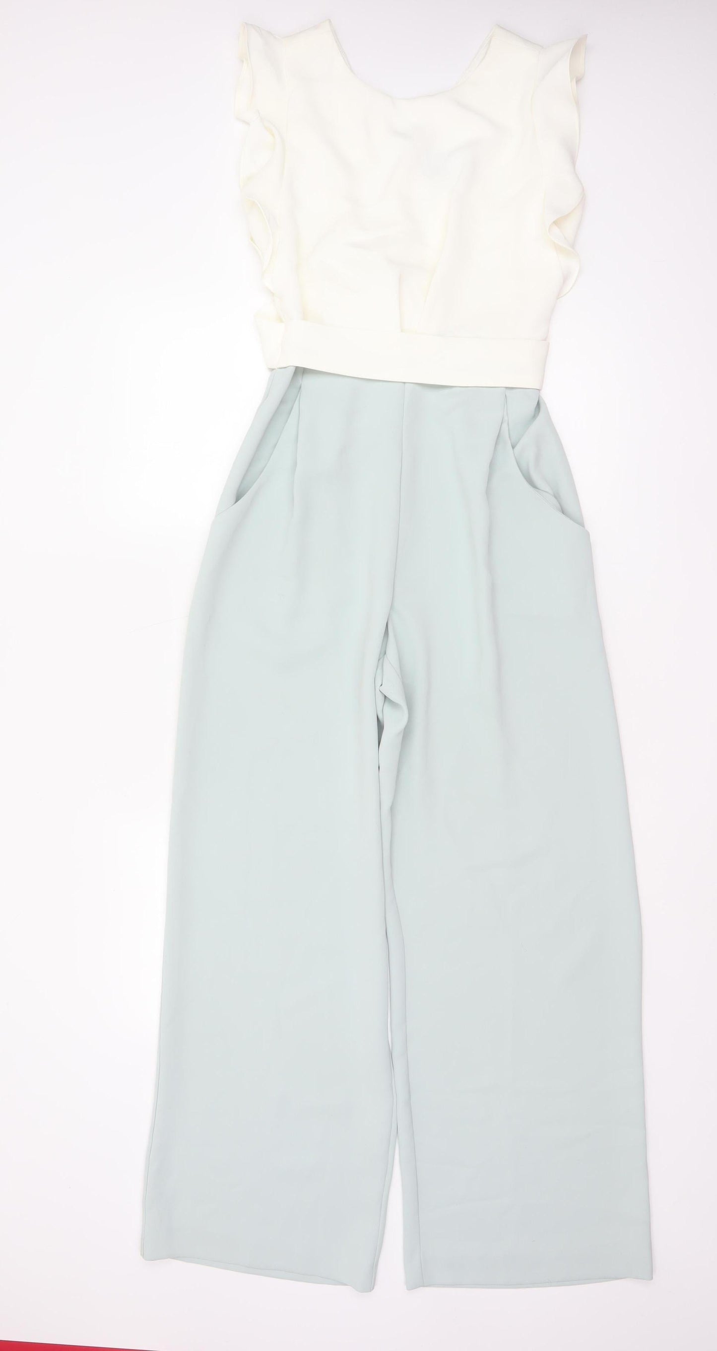 Please Eight Women’s Multicoloured UK 8 Ruffle Wide-Leg Jumpsuit