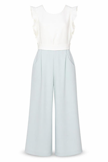 Please Eight Women’s Multicoloured UK 8 Ruffle Wide-Leg Jumpsuit