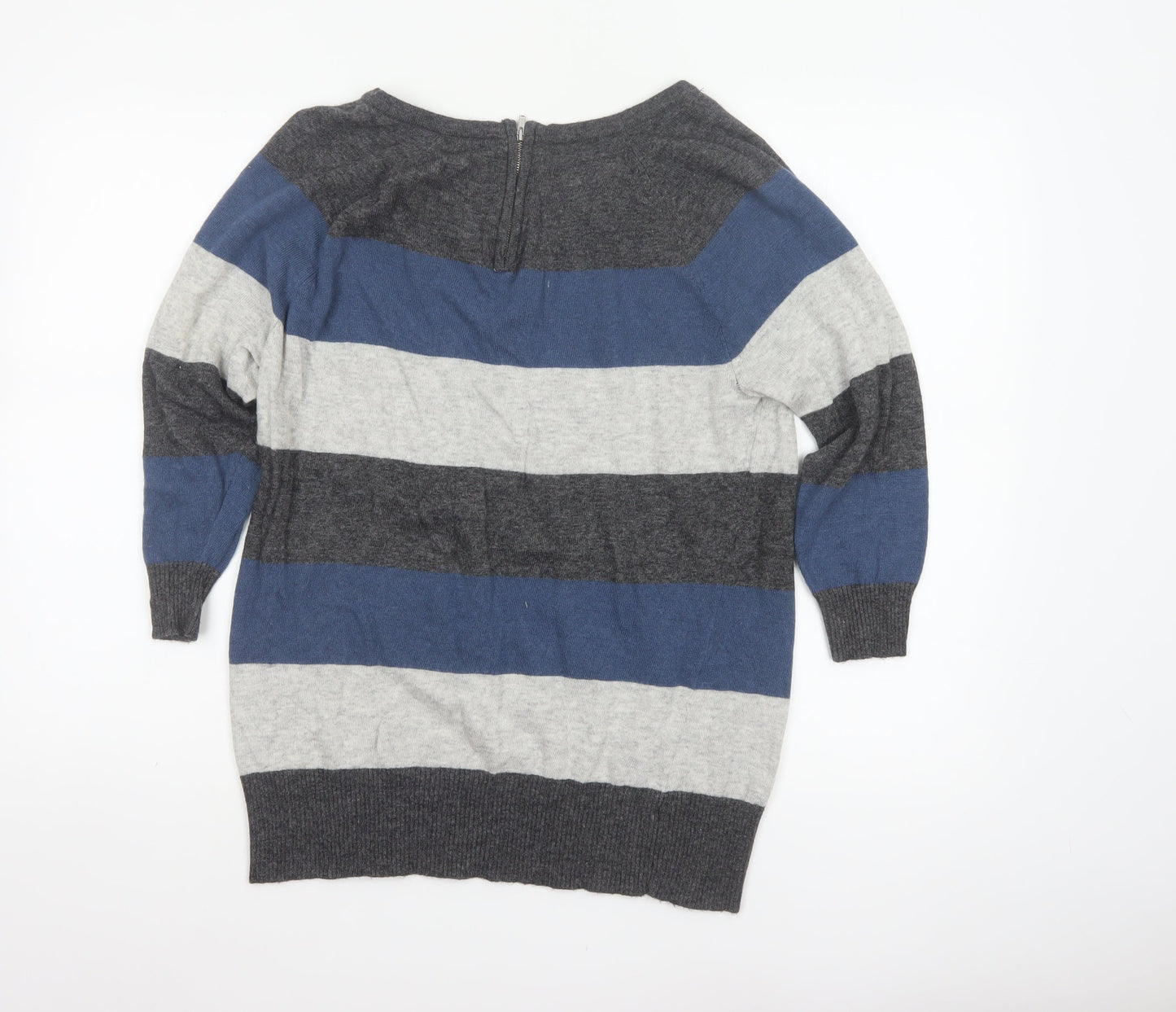Kenar Women’s Multicoloured Striped Merino Wool Blend Jumper UK 20