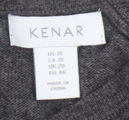 Kenar Women’s Multicoloured Striped Merino Wool Blend Jumper UK 20