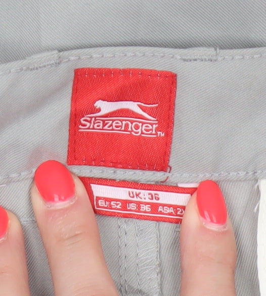 Slazenger Men’s Grey L 36in Chino Shorts Lightweight New