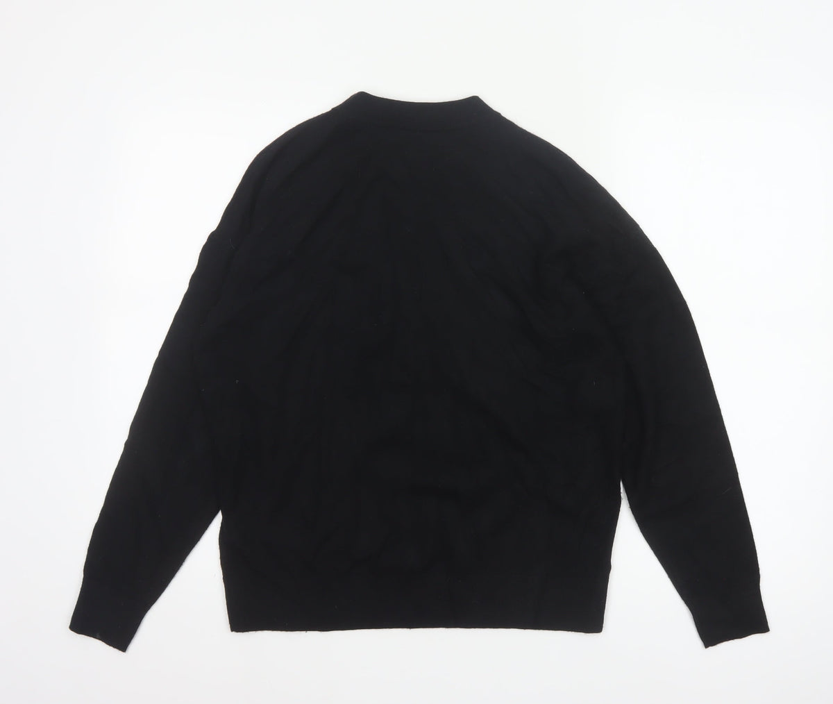 Marks & Spencer Women’s Black M Believe Embroidered Mock Neck Knit Jumper