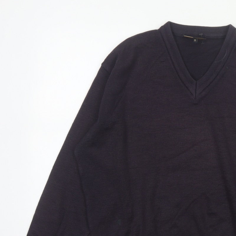Gabicci Men’s Black V-Neck Knit Pullover Jumper Size M
