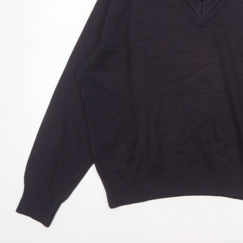 Gabicci Men’s Black V-Neck Knit Pullover Jumper Size M
