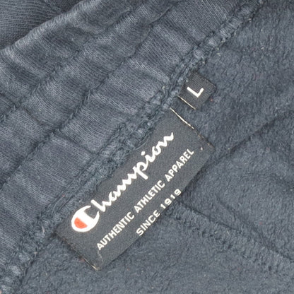 Champion Men's Blue L Fleece Sweatpants Elastic Waist Pockets