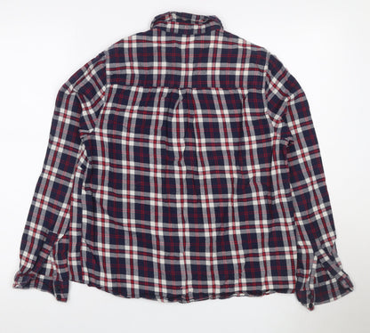New Look Women's Multicoloured UK 10 Basic Plaid Cotton Shirt