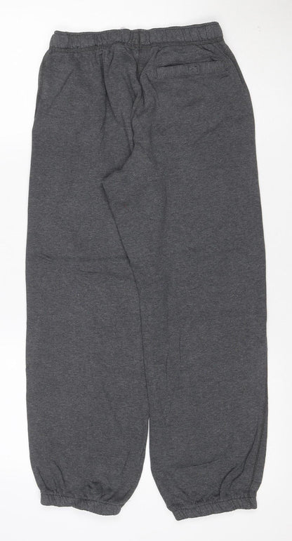 Converse Boys Grey Jogger Trousers 12-13 Years Cotton Blend Logo