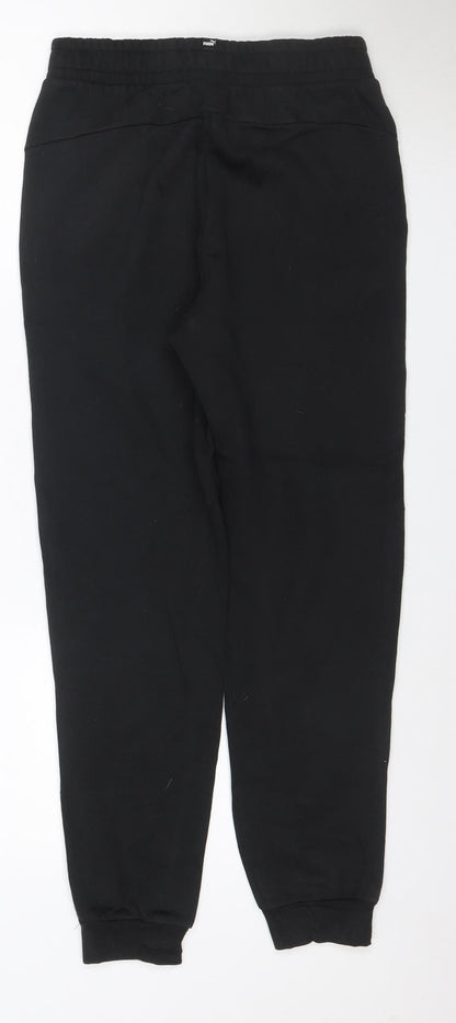 Puma Boys Black 13-14 Years Jogger Track Pants Elastic Waist