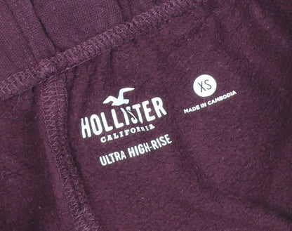 Hollister Women Purple XS Ultra High-Rise NYC Logo Jogger Sweatpants
