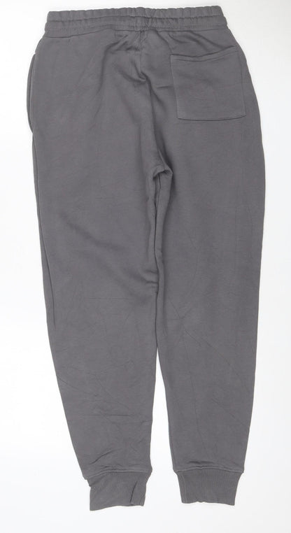 Zara Men Grey S Drawstring Tapered Jogger Activewear Trousers