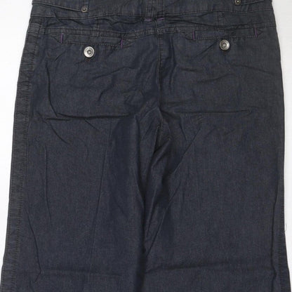 Next Women’s Black Size 18 Wide-Leg Cargo Jeans Button Fly