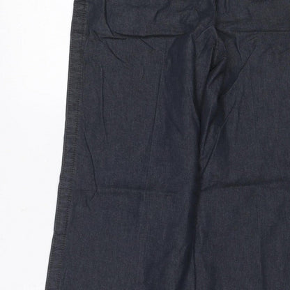Next Women’s Black Size 18 Wide-Leg Cargo Jeans Button Fly