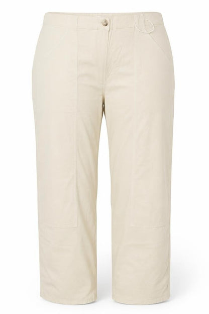 Marks & Spencer Women Ivory Size 22 Long Cargo Straight Trousers
