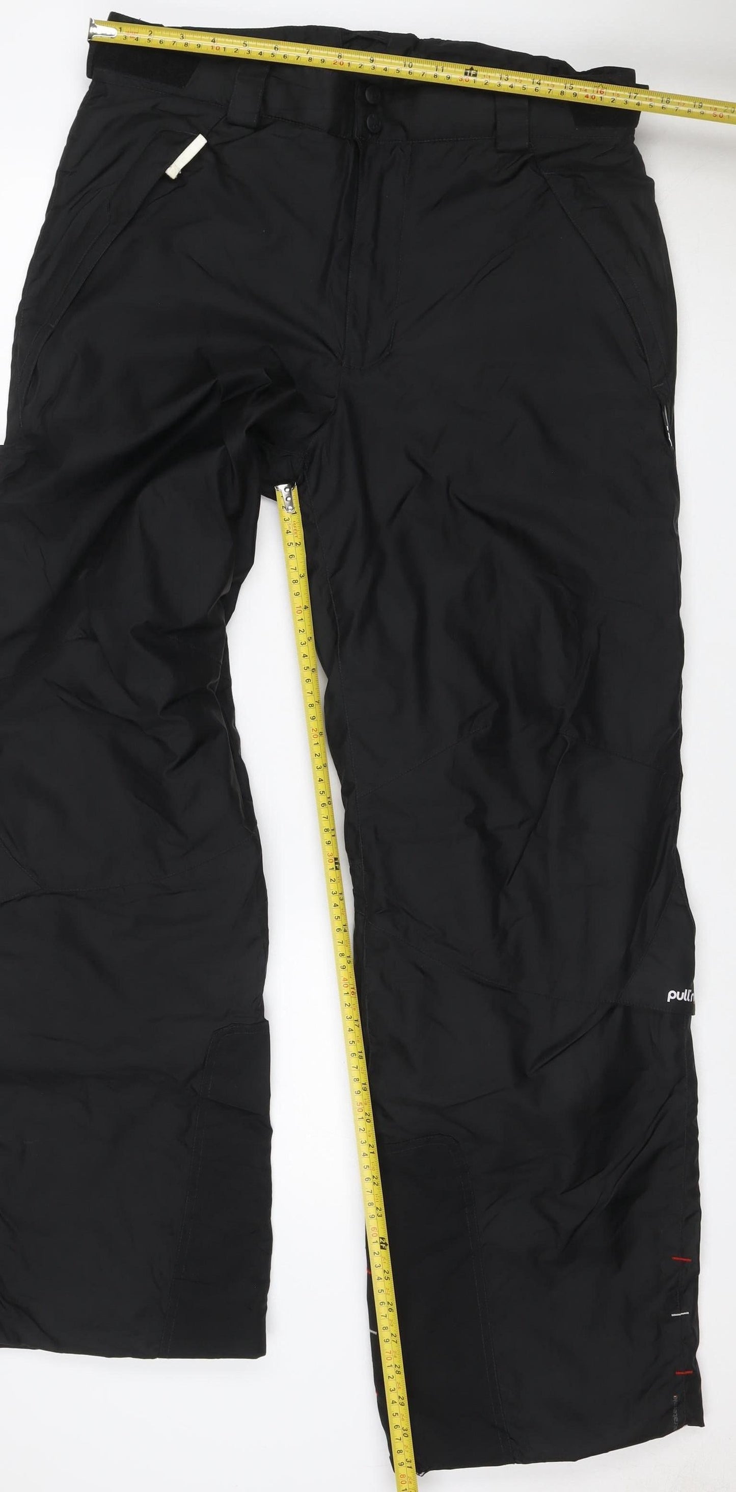 Wedze Men's Black L Ski Snow Pants 82cm Waist Insulated Waterproof
