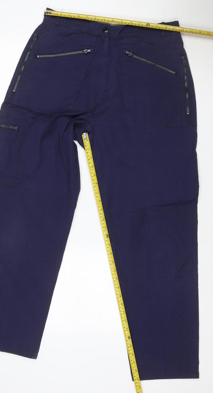 Regatta Women’s Navy Blue UK 16 Cargo Outdoor Trousers Zip Pockets