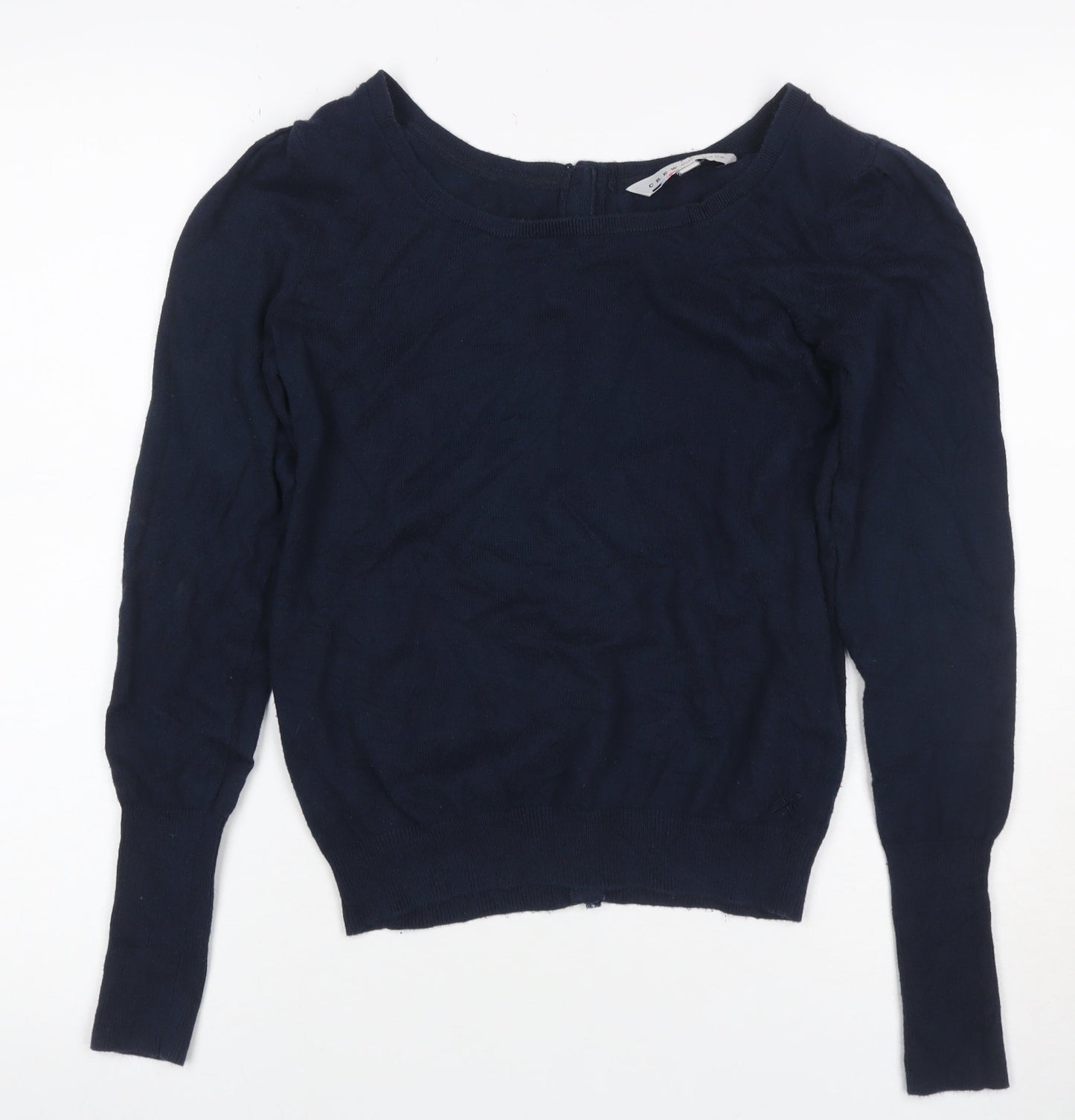 Crew Clothing Co. Women’s Navy Size 8 Button Cardigan Balloon Sleeve