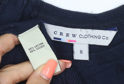 Crew Clothing Co. Women’s Navy Size 8 Button Cardigan Balloon Sleeve