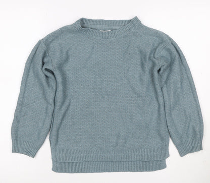 Fat Face Women’s Blue Knit Crew Neck Pullover Jumper UK 6