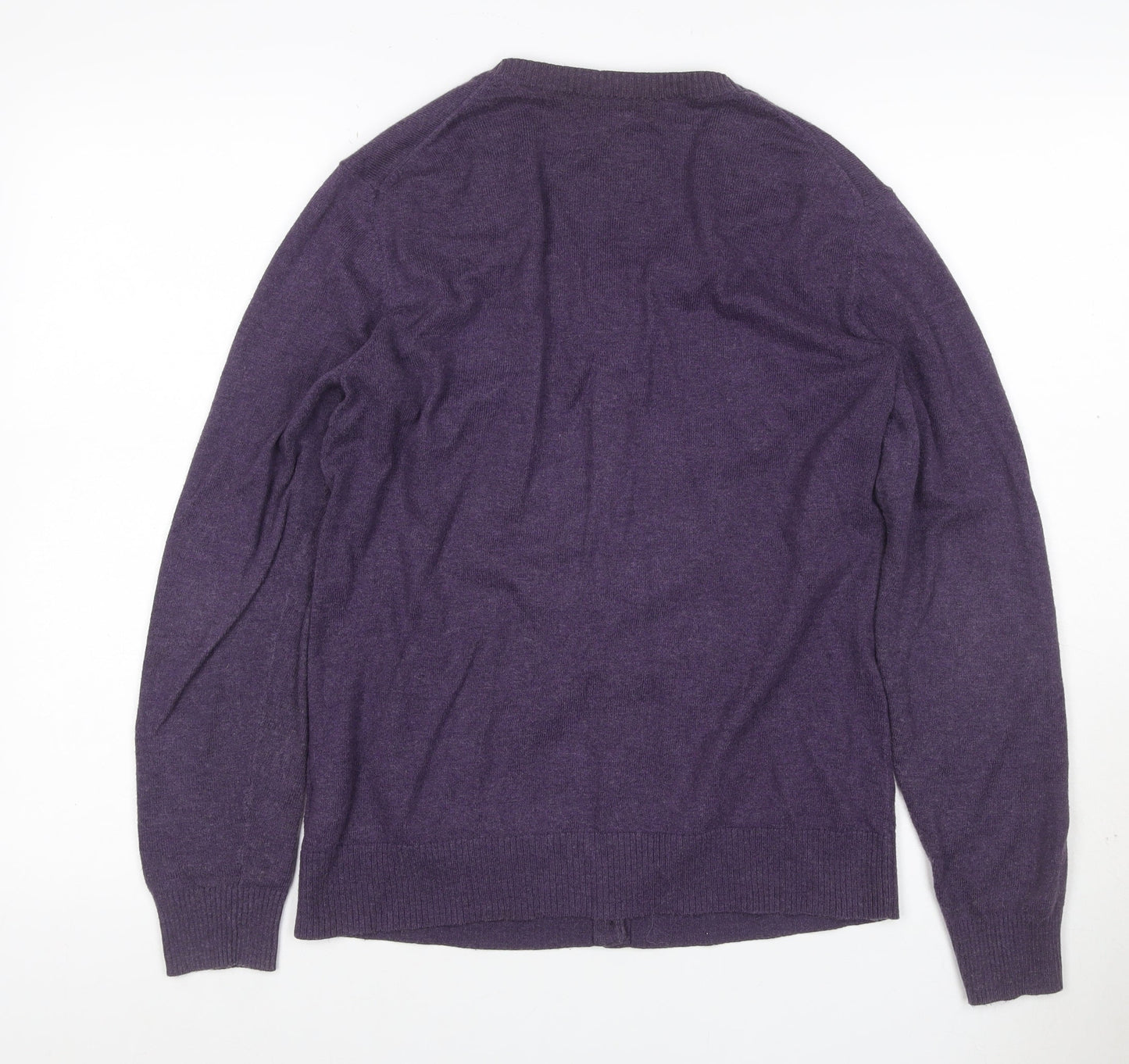 Gap Women’s Purple XL V-Neck Button Front Fine Knit Cardigan