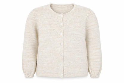 Orvis Women Ivory L Ramie Cotton Button Knit Cardigan