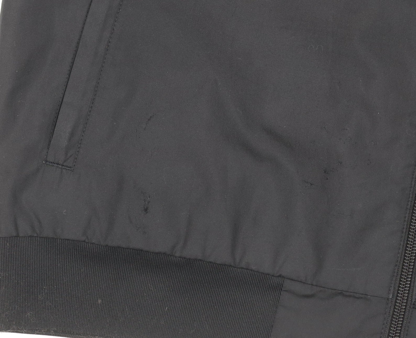 adidas Men’s Grey Black M Hooded Full Zip Windbreaker Jacket