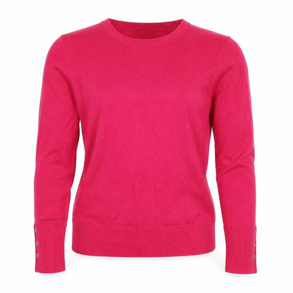 M&Co Women’s Pink Size 14 Petite Round Neck Raglan Knit Jumper