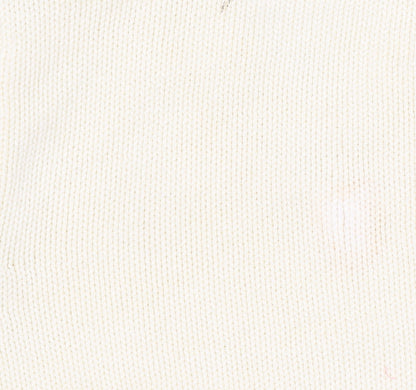 Fever London Women Ivory UK 12 Cable Knit Crew Neck Pullover Jumper