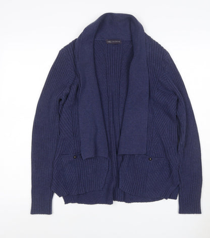 Marks and Spencer Women Navy UK 16 Open Cable Knit Cotton Cardigan