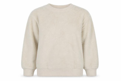 Marks and Spencer Women Ivory M Faux Fur Crew Neck Pullover Jumper