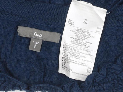 Gap Women Blue S Knit Ruffle 3/4 Sleeve Jumper Dress