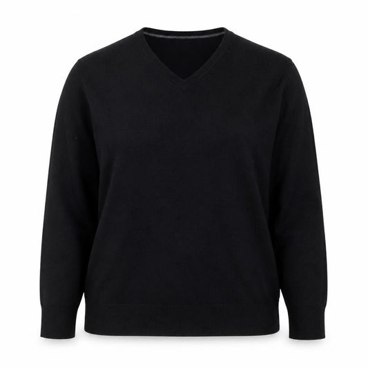 Banana Republic Women Black Merino Wool V-Neck Pullover Jumper UK 14