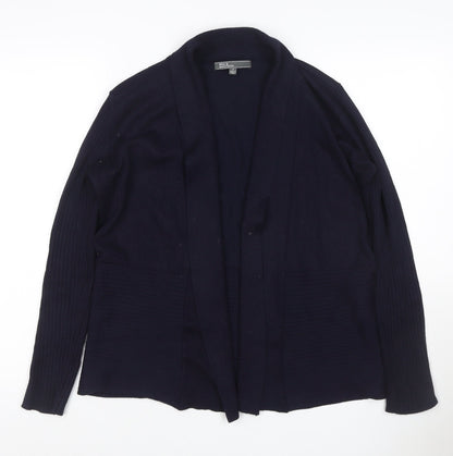 89th & Madison Women's Black S Open Ribbed Knit Cardigan Long Sleeve