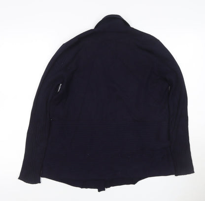 89th & Madison Women's Black S Open Ribbed Knit Cardigan Long Sleeve