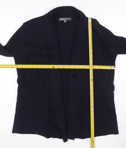89th & Madison Women's Black S Open Ribbed Knit Cardigan Long Sleeve