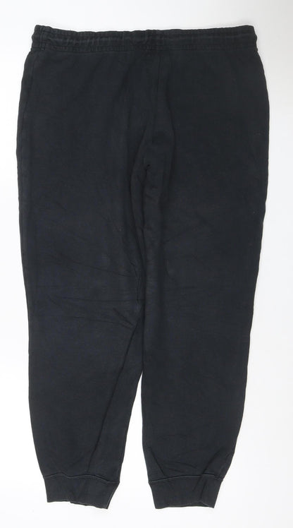 Nike Men’s Black XL Fleece Joggers Drawstring Cuffed Sweatpants