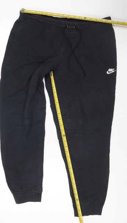 Nike Men’s Black XL Fleece Joggers Drawstring Cuffed Sweatpants