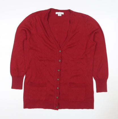 Liz Claiborne Women’s Red XL V-Neck Button Pocket Cardigan