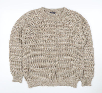 C&A Men’s Beige M Chunky Knit Acrylic Crew Neck Pullover Vintage
