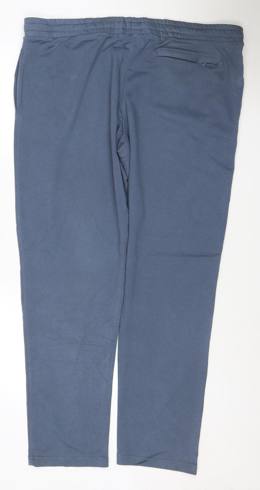Marks and Spencer Men Blue 3XL Jogger Activewear Trousers Drawstring