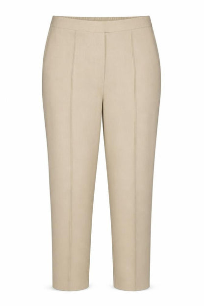 Marks & Spencer Women's Beige UK 20 Regular Wide-Leg Viscose Trousers