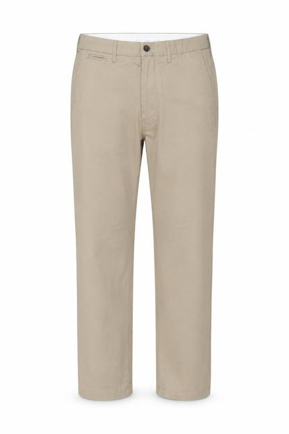 Marks & Spencer Men’s Beige 32in Straight Chino Trousers Adjustable Waist