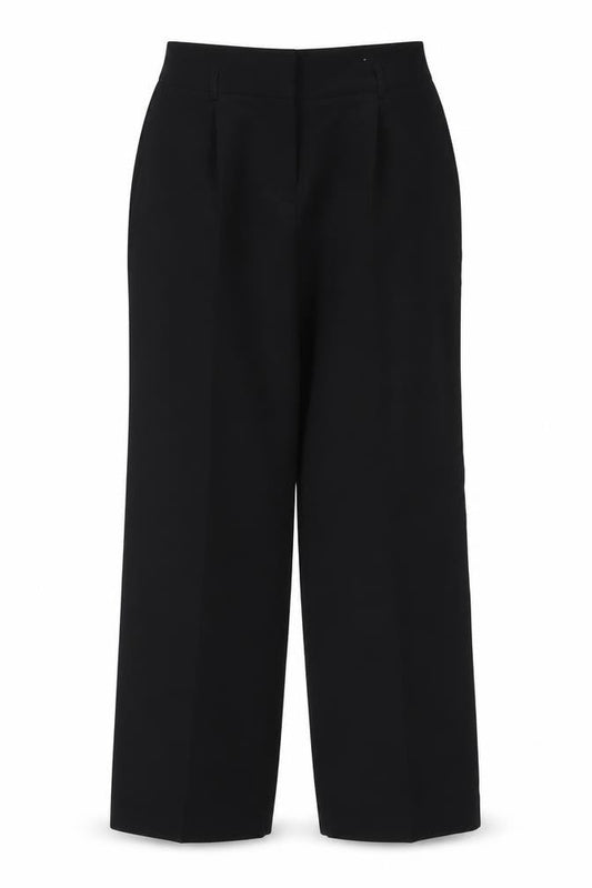 Dorothy Perkins Women Black UK 12 Wide Leg Tailored Dress Trousers