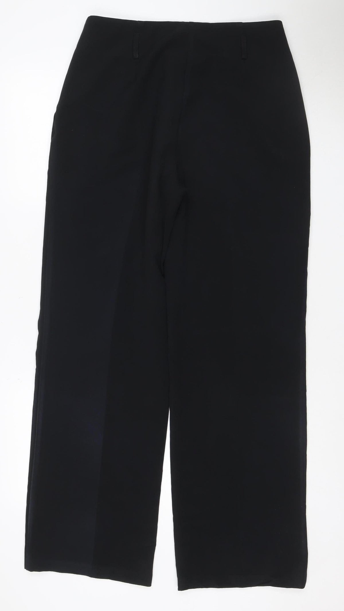Back view of Dorothy Perkins Women Black UK 12 Wide Leg Tailored Dress Trousers