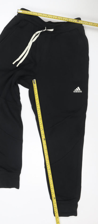 adidas Men Black M Jogger Trousers Drawstring Tapered Sports