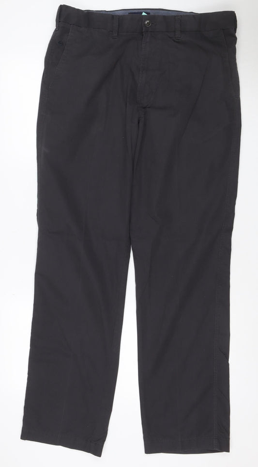 Marks and Spencer Blue Harbour Men's Black 36W 33L Chino Trousers