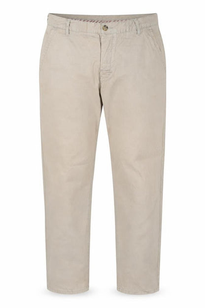 Kangol Men's Beige 40R Cotton Chino Straight Leg Trousers