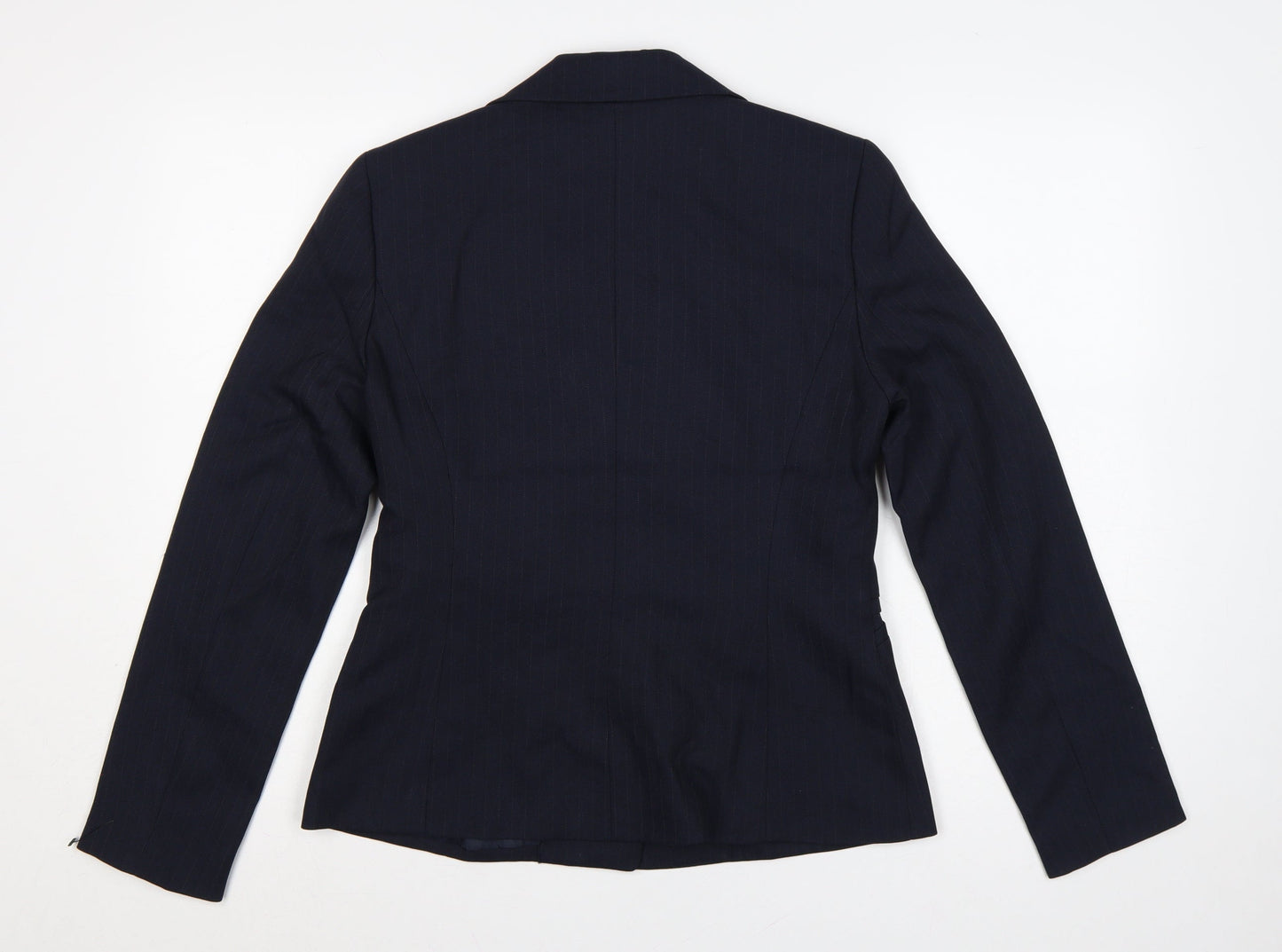 Evan-Picone Women Blue Pinstripe Blazer Size 4 Tailored Lined